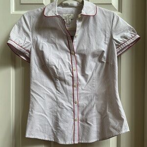 NWT LOFT short sleeve button down blouse